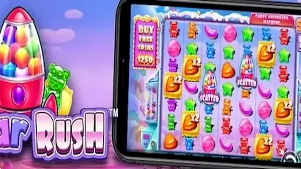 Interface colorida e vibrante do jogo de slot Sugar Rush